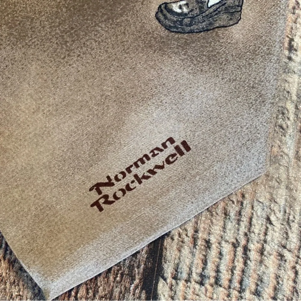 Norman Rockwell The‎ Rookie Baseball Silk Tie Red Sox Locker Room Vintage 1995